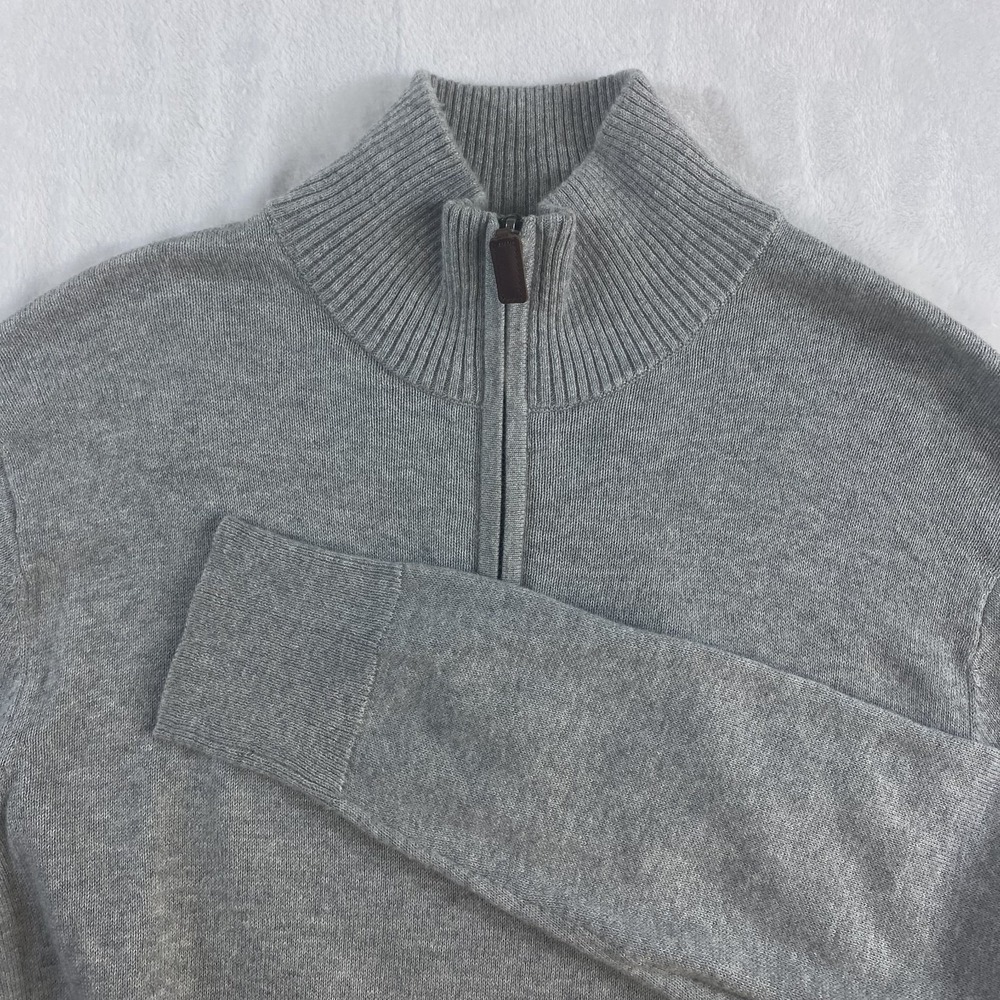 Bonobos Knit Sweater Men Sz M Gray Knit Cotton Cashmere Blend Soft Preppy